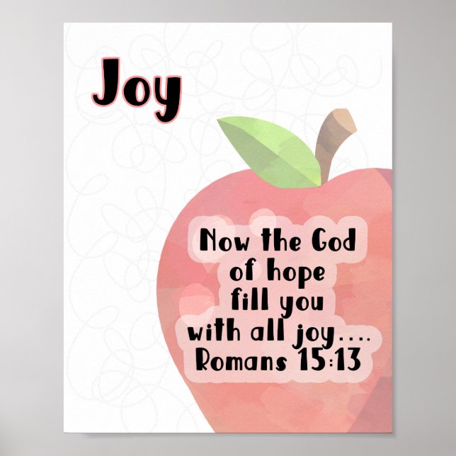 KJV Fruit of the Spirit Poster - Joy (Devant)