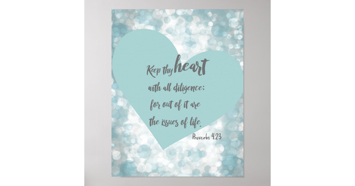 KJV Heart Bible Verse Poster | Zazzle