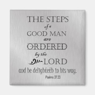 KJV Steps of a Good Man Bible Verse Magnet