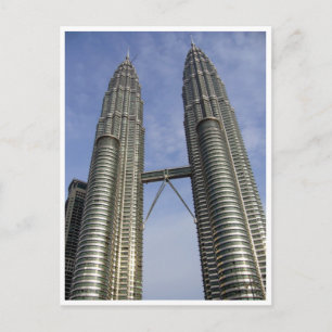 kl twin towers postcard