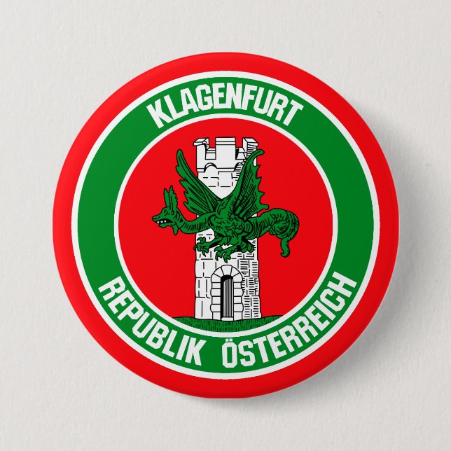 Klagenfurt Round Emblem 3 Inch Round Button (Front)