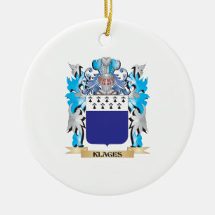 Klages Coat of Arms - Family Crest Ceramic Ornament