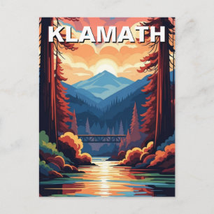 Klamath California Travel Postcard