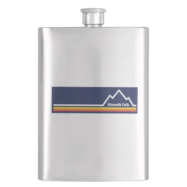 Klamath Falls Oregon Hip Flask (Front)