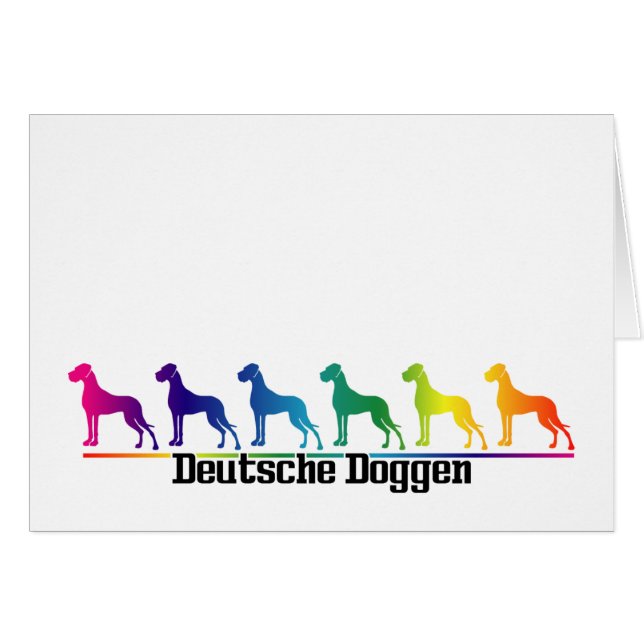 Klappkarte Deutsche Doggen (Front Horizontal)