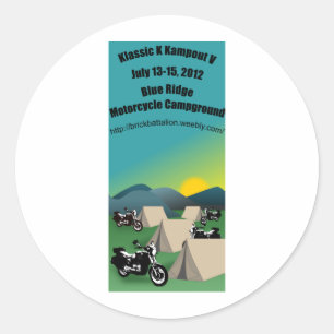 Klassic K Kampout 2012 Classic Round Sticker