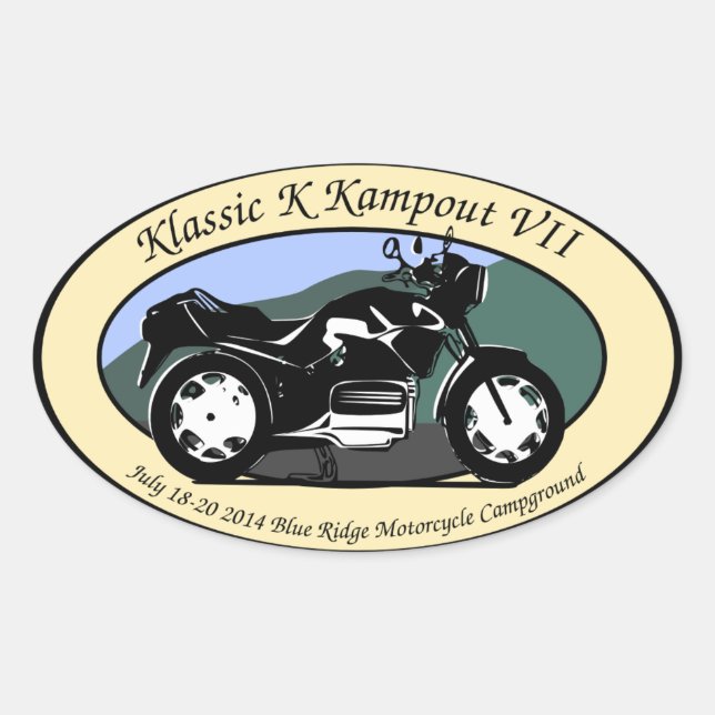 Klassic K Kampout VII Oval Sticker (Front)