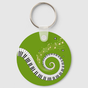 klassische Klavierspirale Keychain
