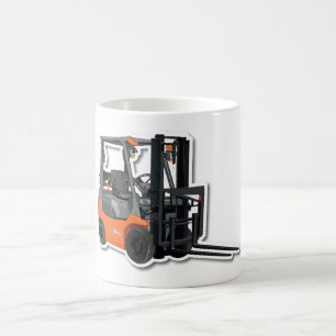 Klassische, weiße Tasse mit Gabelstapler-Design  Coffee Mug
