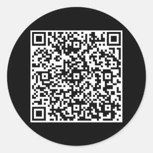 Klassischer Rundaufkleber mit eigenem QR Code Classic Round Sticker