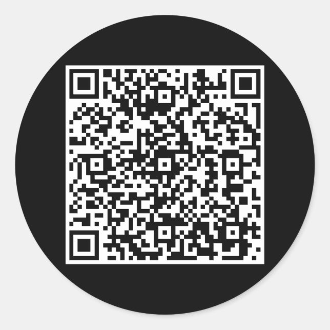 Klassischer Rundaufkleber mit eigenem QR Code Classic Round Sticker (Front)