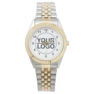 Klassischer Rundaufkleber mit individuellem Logo A Watch