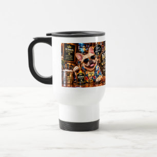 Klaus & Lucky Partners in Pour Decisions Funny Dog Travel Mug