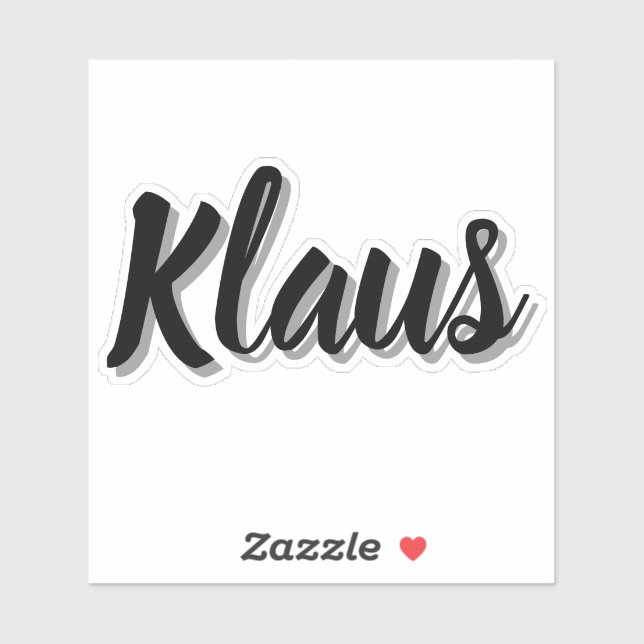 Klaus Mens Name, (Sheet)