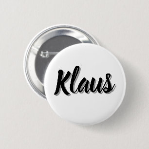 Klaus Mens Name, 2 Inch Round Button