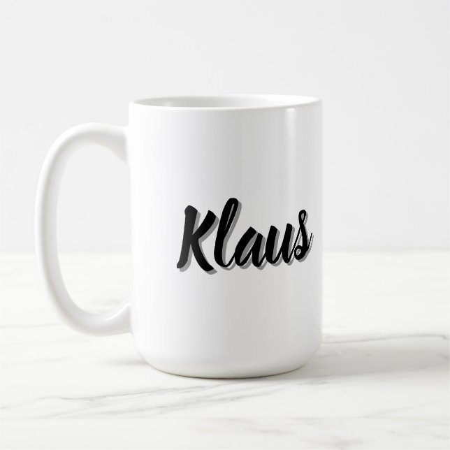Klaus Mens Name, Coffee Mug (Left)
