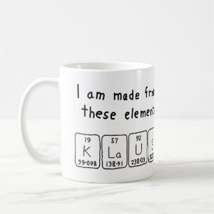 Klaus periodic table name mug