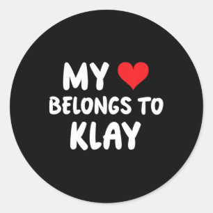 Klay - My Heart Belongs To Klay - Love Classic Round Sticker