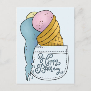 kleckerndes Eis Postcard