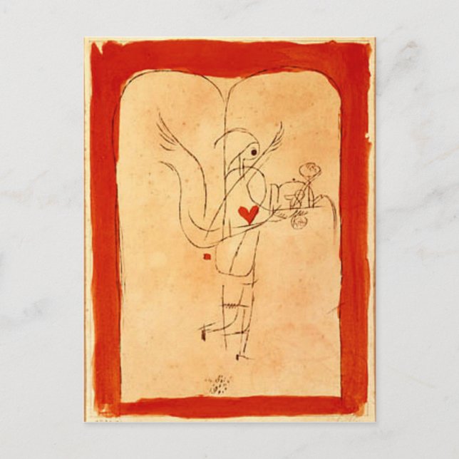 Klee - A Spirit Serves a Small Breakfast Postcard (Front)