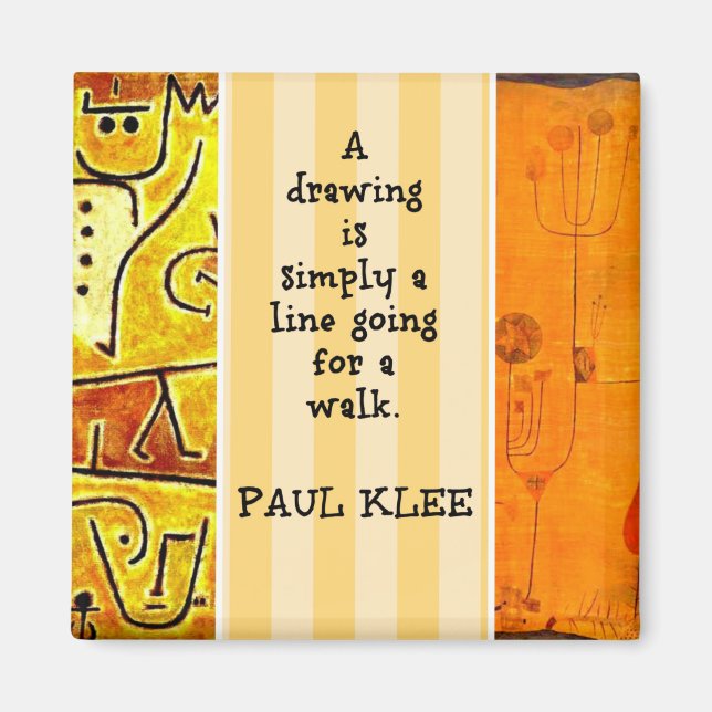 Klee - Abstract artwork and quotation Magnet (Front)