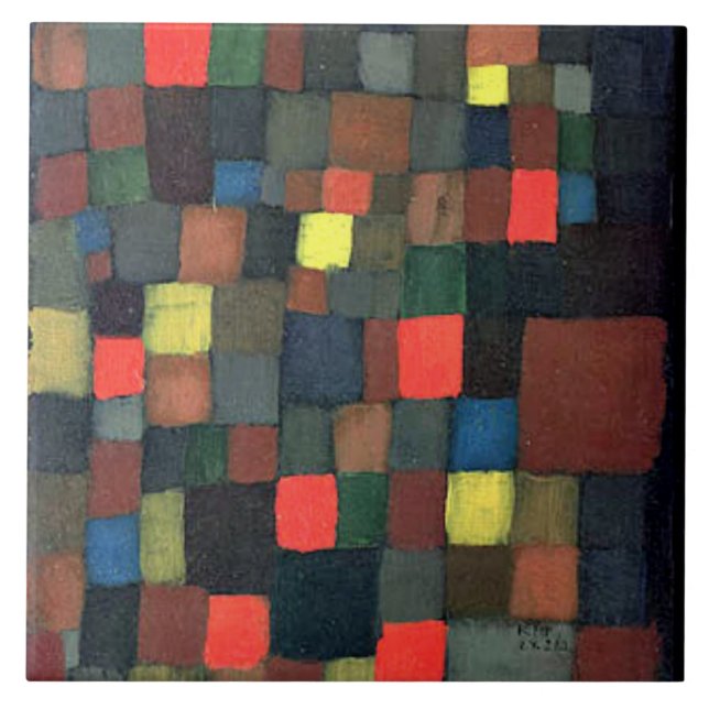 Klee - Abstract Colour Harmony with Squares Tile (Front)