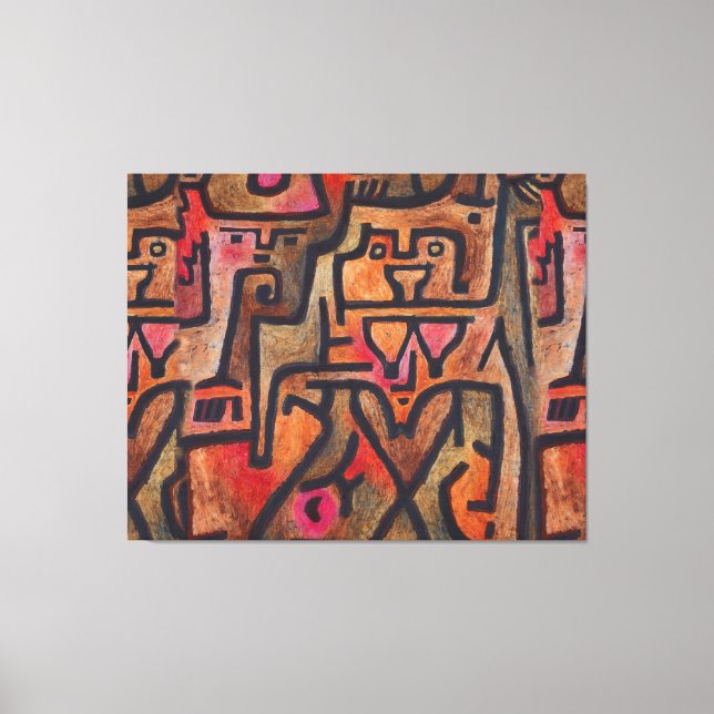 Klee Abstract Forest Expressionist Modern Art Canvas Print (Front)