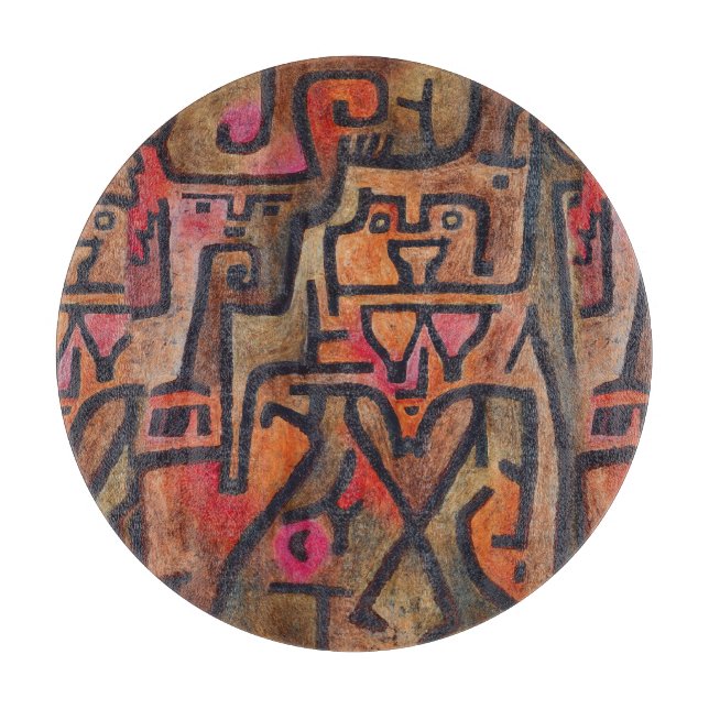 Klee Abstract Forest Expressionist Modern Art Cutting Board (Front)