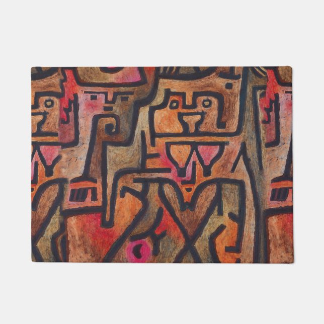 Klee Abstract Forest Expressionist Modern Art Doormat (Front)