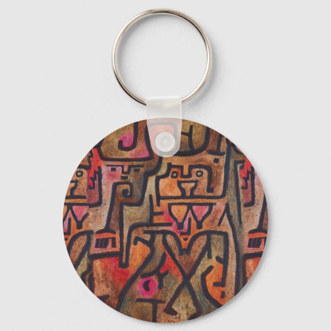 Klee Abstract Forest Expressionist Modern Art Keychain (Front)