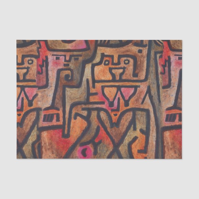 Klee Abstract Forest Expressionist Modern Art Tissue Paper (Front)