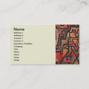 Klee Abstract Red Abstract Expressionist Nature  Business Card