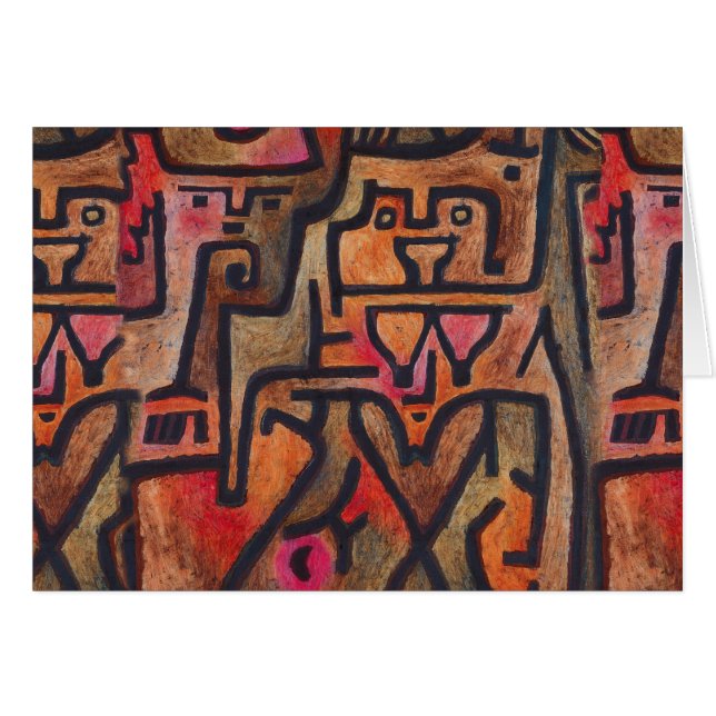 Klee Abstract Red Expressionist Pattern (Front Horizontal)