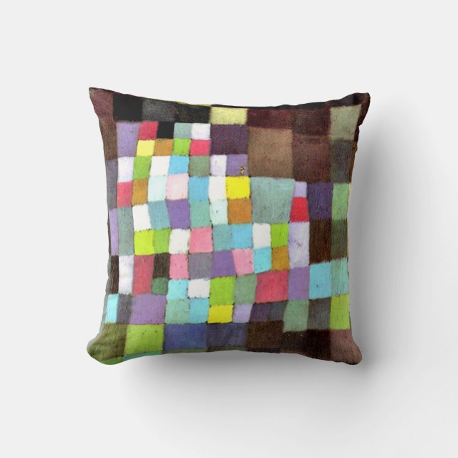 Klee  Abstraction with Reference...Tree Throw Pillow (Front)