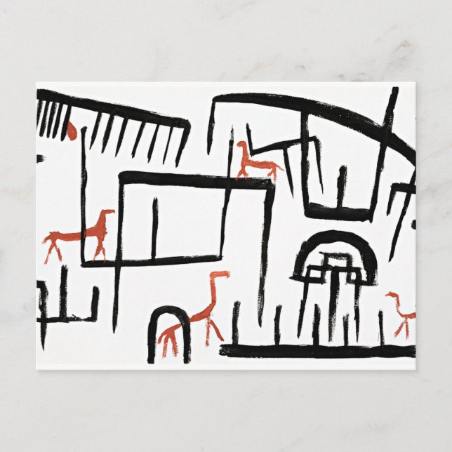 Klee - Animals in an Enclosure Postcard (Front)