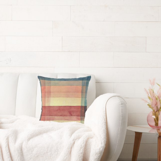 Klee - Architecture of the Plain Throw Pillow (Couch)