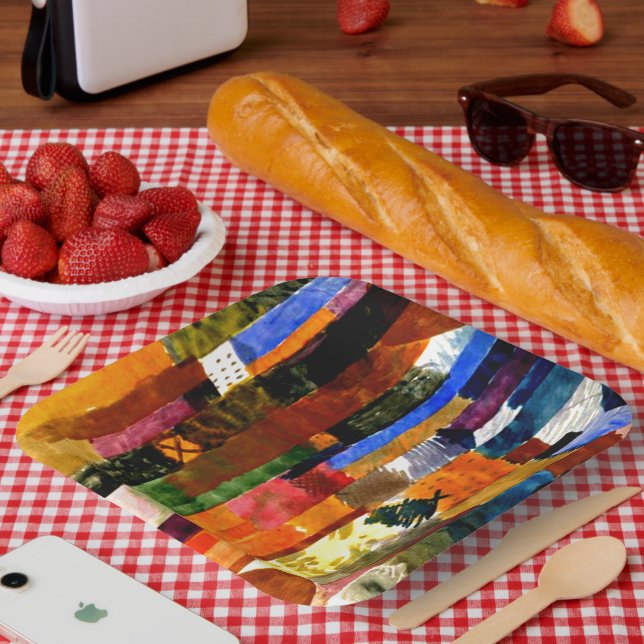 Klee - Before the Town Paper Plate (Picnic)