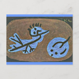 Klee - Blue Bird-Pumpkin Postcard