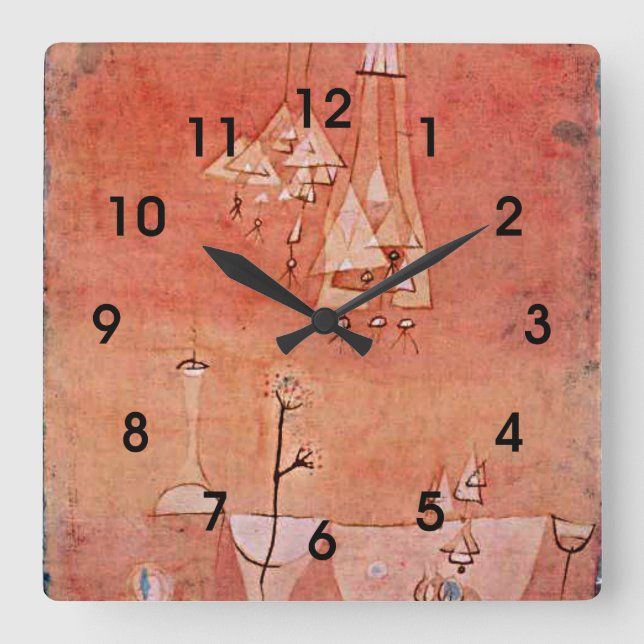 Klee - Botanical Laboratory Square Wall Clock (Front)