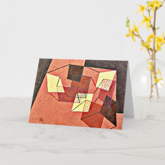 Klee - Braced Surfaces (1930) Card (Yellow Flower)