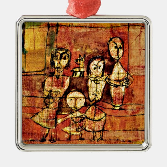 Klee - Children and Dog Metal Ornament (Front)