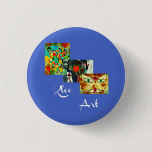 Klee collage art 1 inch round button
