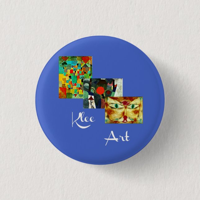 Klee collage art 1 inch round button (Front)