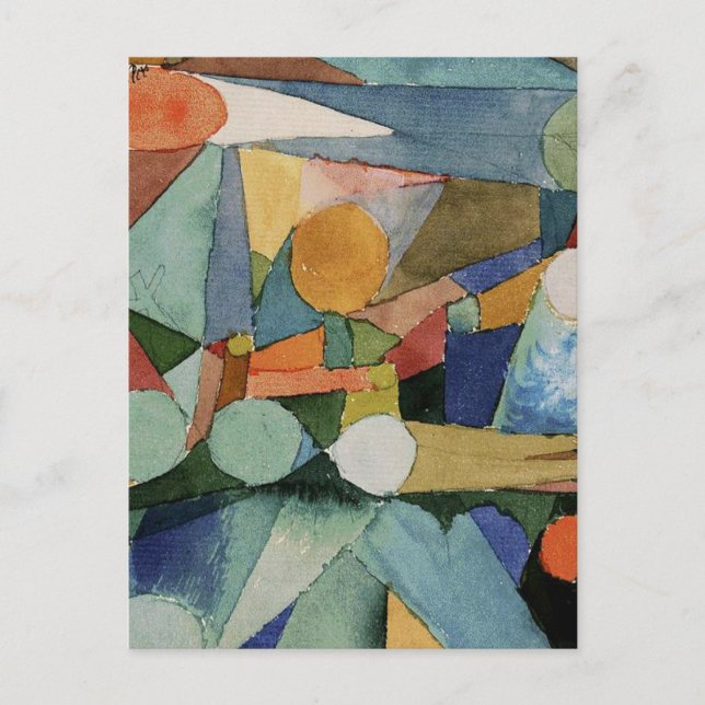 Klee - Colour Shapes abstract art Postcard (Front)