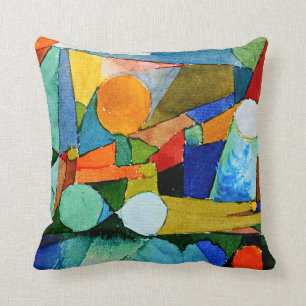 Klee - Colour-Shapes Throw Pillow
