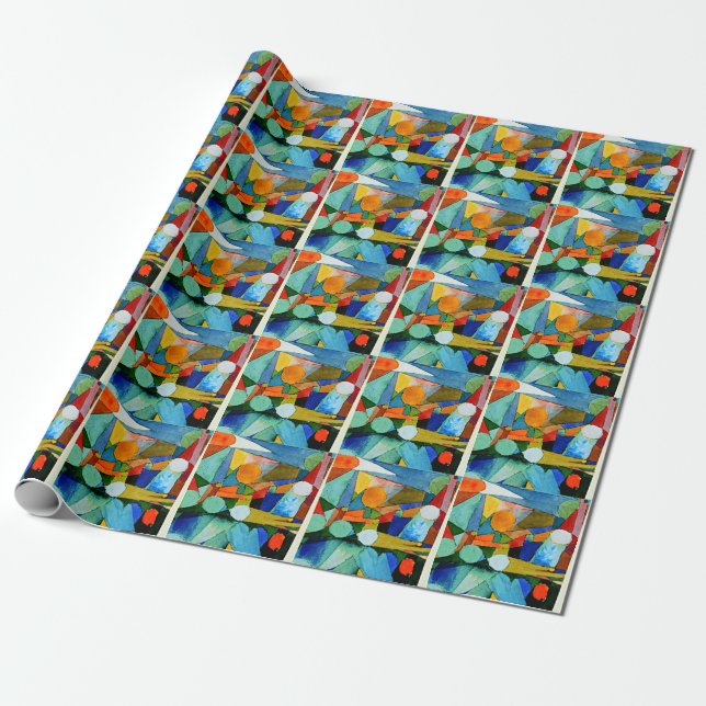Klee - Colour-Shapes Wrapping Paper (Unrolled)