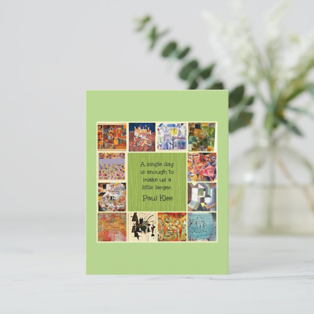 Klee - Colourful Collage Enclosure Card (Standing Front)