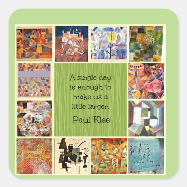 Klee - Colourful Collage Square Sticker (Front)