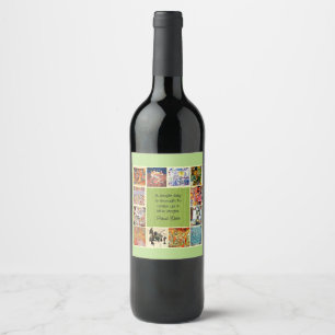 Klee - Colourful Collage Wine Label
