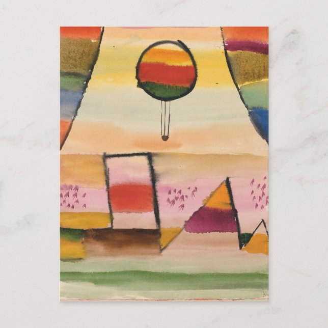 Klee - Der Ballon im Fenster Postcard (Front)